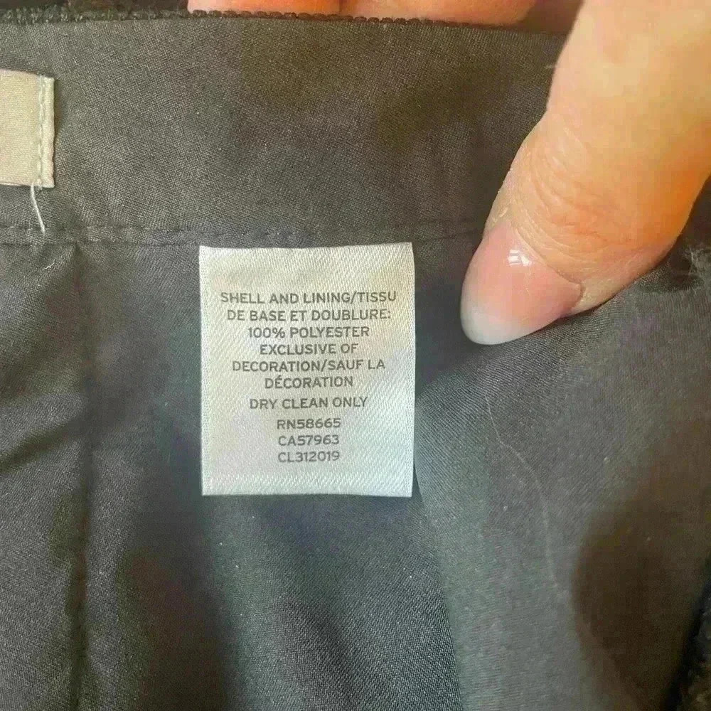 CLASSIQUES ENTIER Black Crochet Lace Overlay Pencil Midi Skirt Size 4P. - Picture 5 of 12